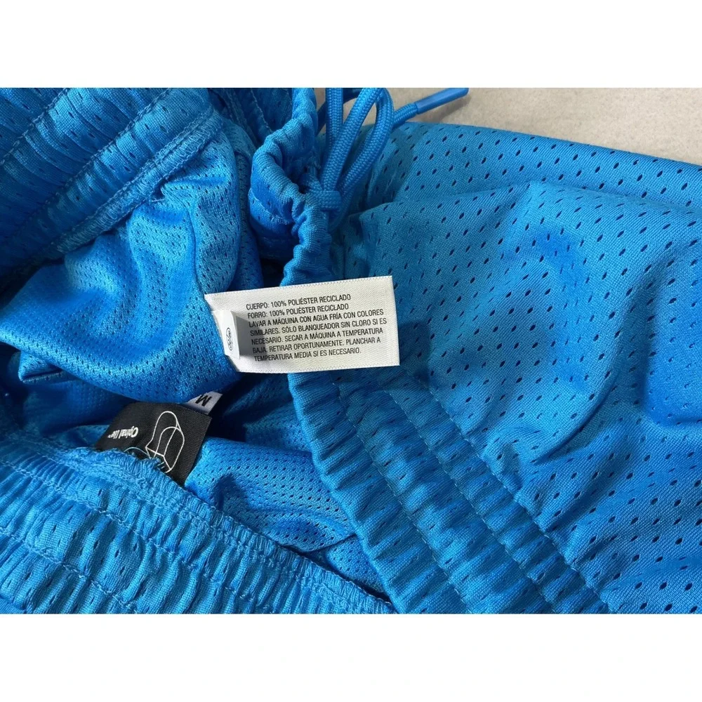 Original Use Mens Turquoise Blue‎ Mesh Basketball Shorts Recycled Polyester Sz M